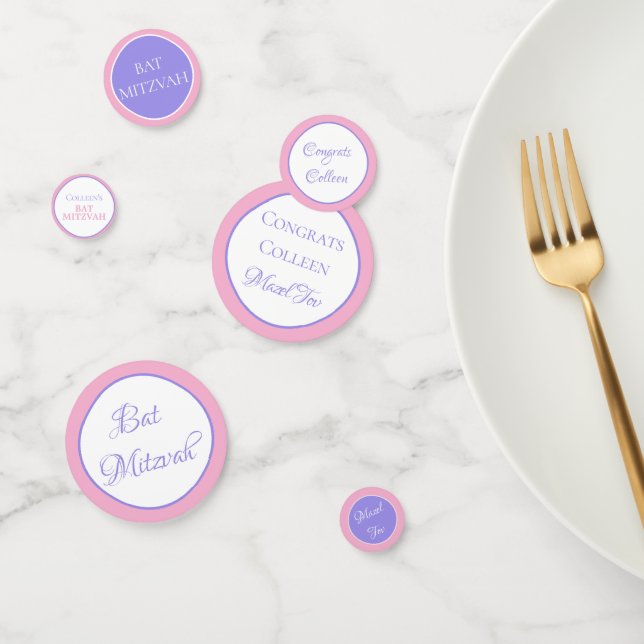 Fun! Custom Bat Mitzvah Confetti (Group)