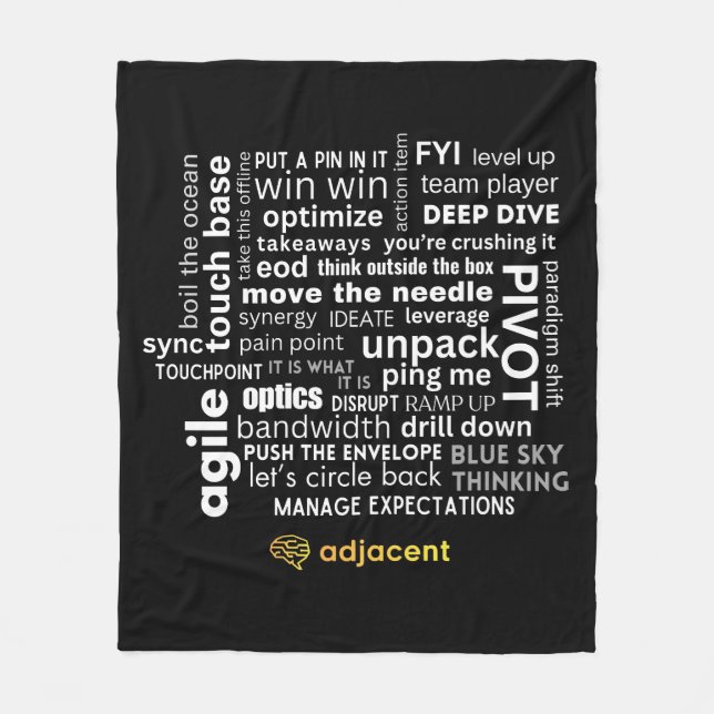 Fun Custom Business Logo Blanket  (Front)