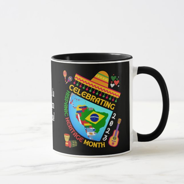 Fun Custom Celebrating HISPANIC HERITAGE MONTH Mug (Right)
