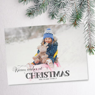 Fun Custom Christmas Typography Photo Holiday Card