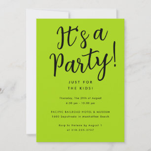 Fun Custom Colours Kid's Party Invitation