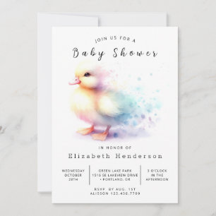 Fun Custom Duck Baby Shower Invitation