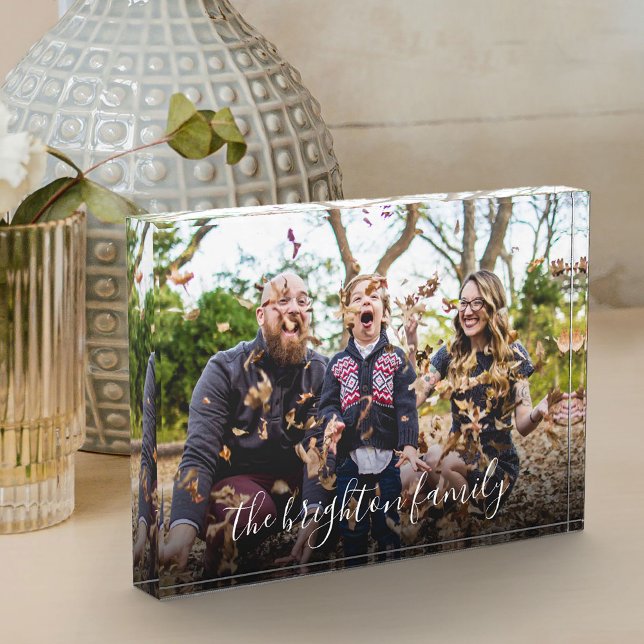 Fun Custom Family Name Photo Block (Fun Custom Family Name Photo Block)