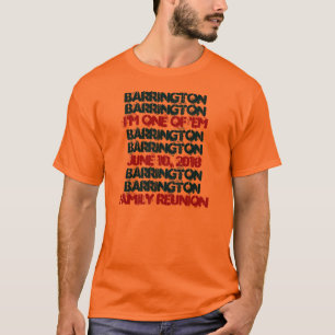 Fun Custom Family Reunion Orange and Black B003 T-Shirt