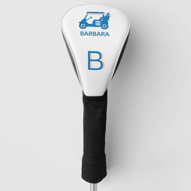  Fun Custom Golf Cart Monogram Name    Golf Head Cover (Front)