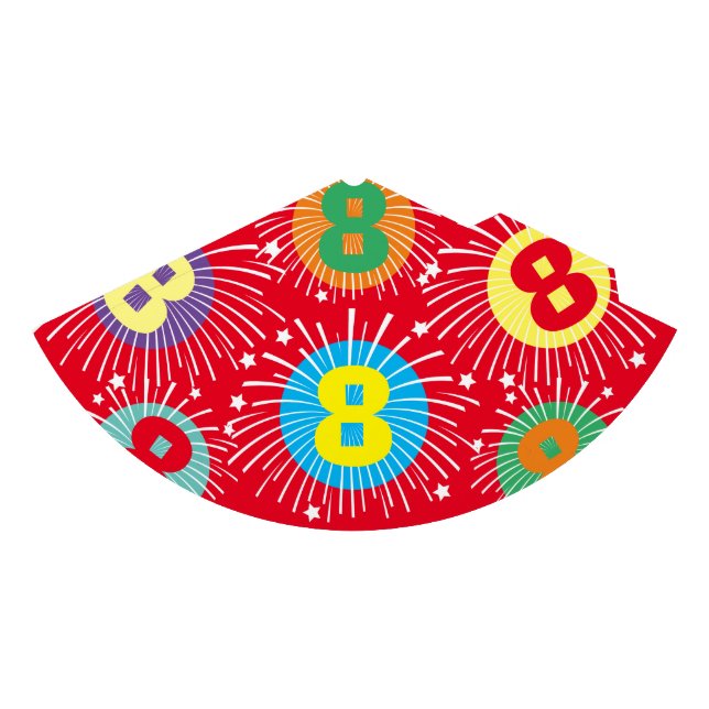 Fun custom kid's Birthday party paper cone hats (Front)