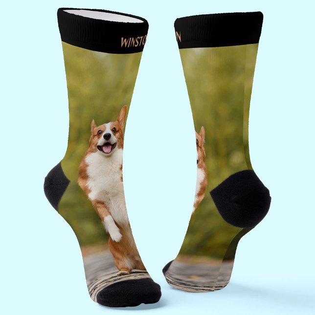 Fun Custom Name and Pet Photo Socks (Creator Uploaded)