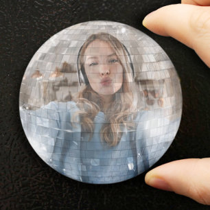 Fun Custom Personalised Selfie Disco Ball  Magnet