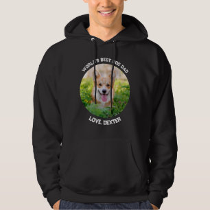 Fun Custom Pet Photo Circle World's Best Dog Dad Hoodie