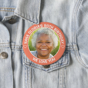 Fun Custom Photo Birthday Party Favour 10 Cm Round Badge