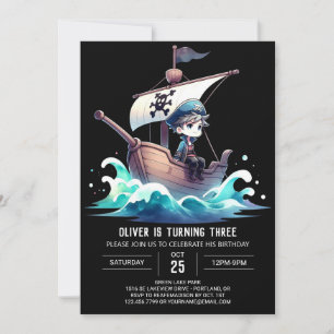 Fun Custom Pirate Birthday Invitation