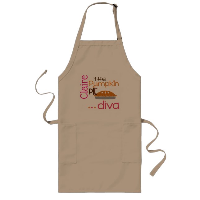 Fun Custom Pumpkin Pie Diva Apron (Front)