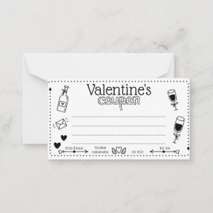 Fun custom Valentine / Anniversary Couple Coupons Card