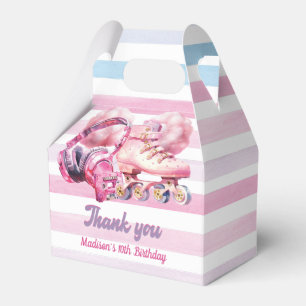 Fun Custom Watercolor Roller Blade Birthday Favour Box