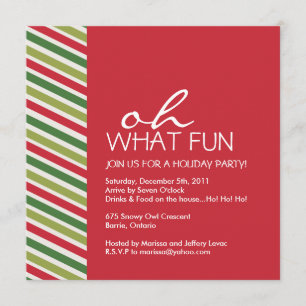 Fun Customisable Christmas Party Invitation