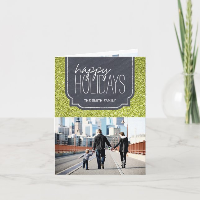 Fun Customisable Christmas Photo Greeting Card (Front)