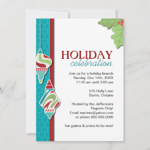 Fun Customisable Holiday Party Invitation