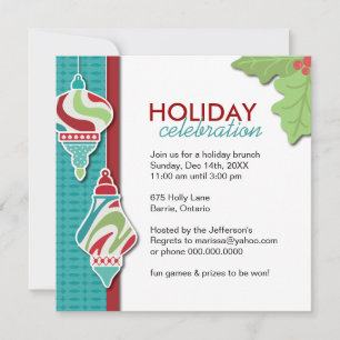 Fun Customisable Holiday Party Invitation