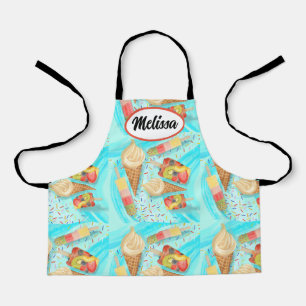 Fun customisable ice cream & Popsicle themed apron