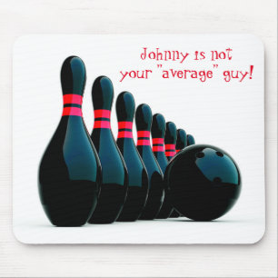 Fun Customisable Name Bowler Bowling Mouse Pad