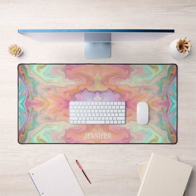 Fun Customised Pretty Modern Pattern Colourful Boh Desk Mat (Office 1)