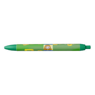 Fun Cute Cartoon Yellow Squares Green Pen