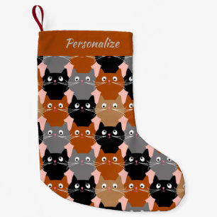 Fun & Cute Cat Lover Christmas Holiday Small Christmas Stocking