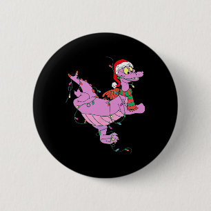 Fun Cute Dragon Figment Lights Christmas 6 Cm Round Badge