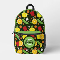 Fun Cute Food Kids Monogram