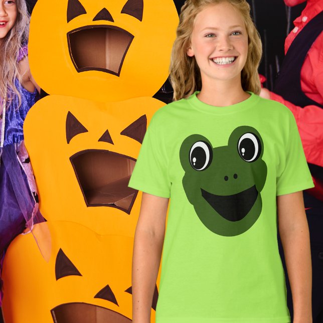 Fun Cute frog Face Easy Halloween costume T-Shirt (Creator Uploaded)