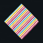Fun Cute Happy Pop Of Colour Colourful Striped Can Bandana<br><div class="desc">Fun,  cute,  happy,  pop of colour,  striped candy design! Add a bit of fun for your favourite pet with this cute striped pattern. 

Fully customisable colours if you want to create your own striped fun “Fru” for a colourful “Duck Moment”.</div>