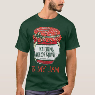 Fun Cute Horror Movie Film Watching girl T-Shirt