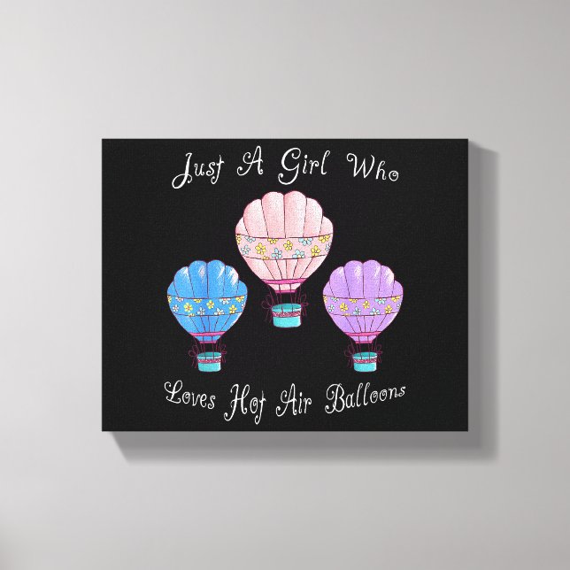 Fun Cute Hot Air Balloon Canvas Print (Front)