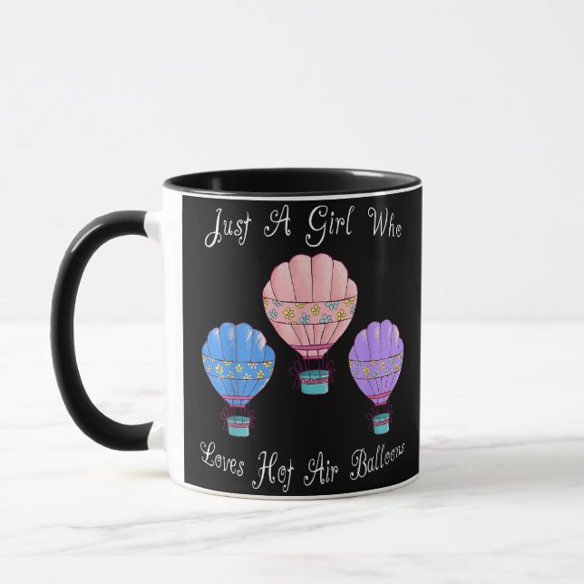 Fun Cute Hot Air Balloon Mug (Left)
