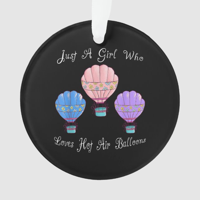 Fun Cute Hot Air Balloon Ornament (Front)