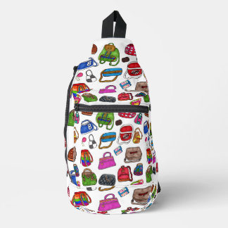 Fun Cute Illustrated Purse Art Pattern Design
