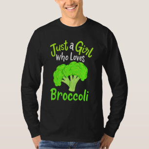 Fun Cute Just A Girl Who Loves Broccoli T-Shirt