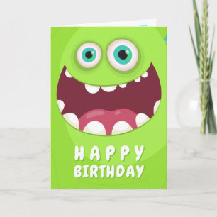 Fun Cute Monster Holiday Card