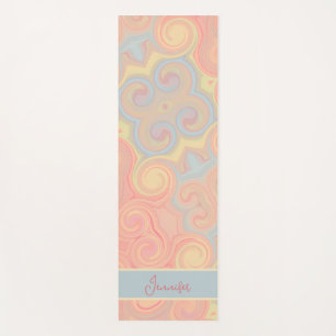 Fun Cute Pastel Abstract Modern Pretty Yoga Mat