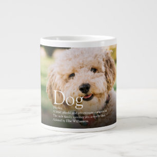 Fun Cute Photo Dog Definition Pet Quote Large Coffee Mug