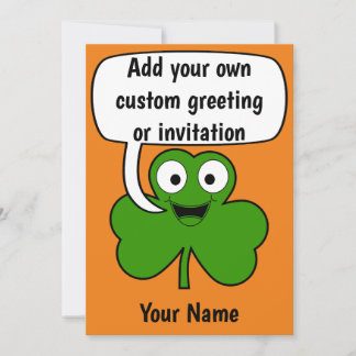 Fun Cute St. Patrick's Day Green Irish Shamrock Save The Date