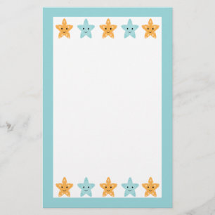 Fun cute under the sea starfish stationery paper