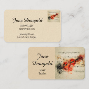 Fun Cute Watercolor Racoon Animal Business Card