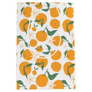Fun Cutie Clementine Tangerine Mandarin Orange Medium Gift Bag