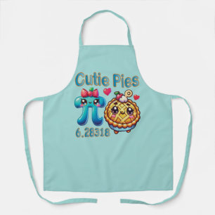 Fun “Cutie Pies” Cute Pi Symbol & Pie Pun Apron
