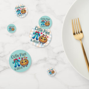 Fun “Cutie Pies” Cute Pi Symbol & Pie Pun Confetti