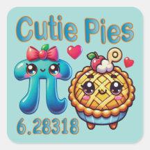 Fun “Cutie Pies” Cute Pi Symbol & Pie Pun