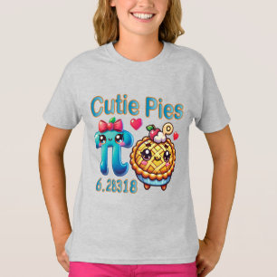 Fun “Cutie Pies” Cute Pi Symbol & Pie Pun T-Shirt