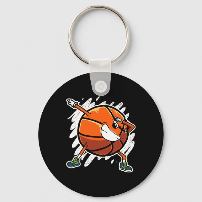Fun Dabbing Basketball Ball Dab Sports Player  Key Ring (Front)