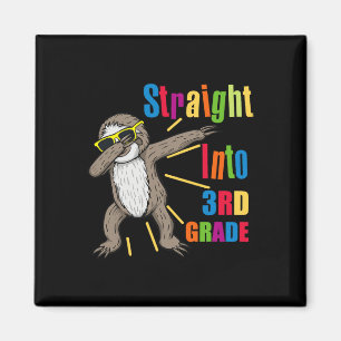 Fun Dabbing Sloth Straight Into 3rd Third Grade Fi Magnet